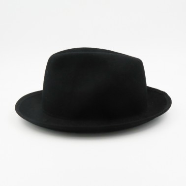 Porkpie Lior Noir Kanopi le chapeau français