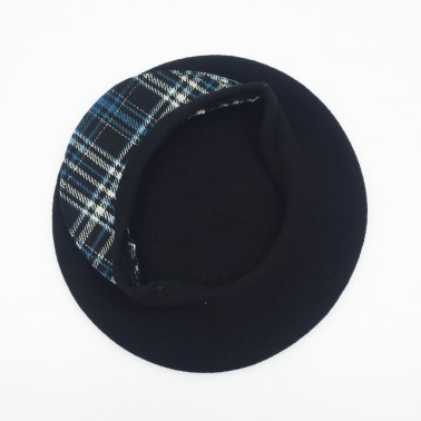 Beret cap tartan kanopi the french hat