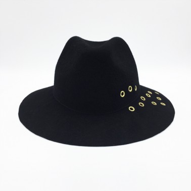 Indiana noir rivet chapeau francais kanopi